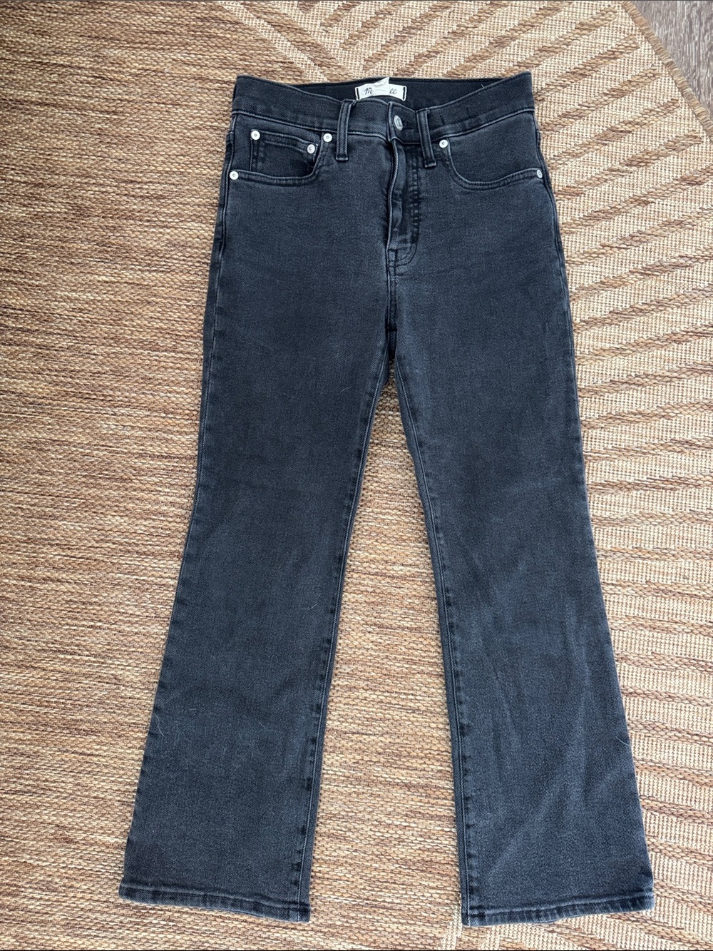 Madewell Black High-Rise Ankle Flare Jeans